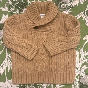 Janie and Jack Cable Knit Sweater with Shawl Neck, Size 6-12mo